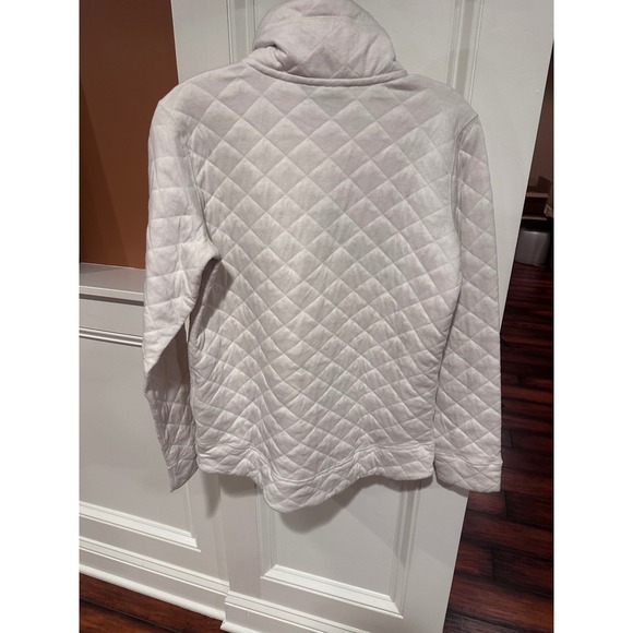 Marmot Quilted Pullover Women's Small Beige Snap Button Pockets Long Sleeve - Picture 7 of 10